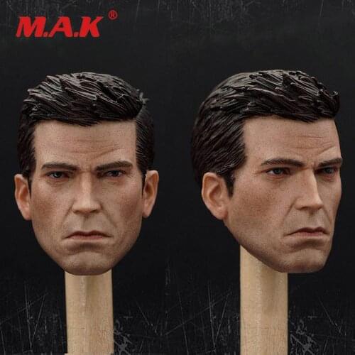 1/6 Male Head Sculpt PVC Bruce Wayne Head Scarving Model For Action Figure Doll