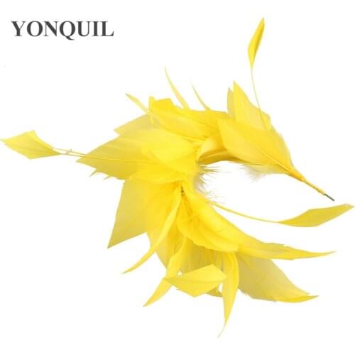 New Beautiful Turkey Feather Wedding Corsages Feathers Craft For Headdress DIY Hat Fascinator Decor Accessories Length 25CM