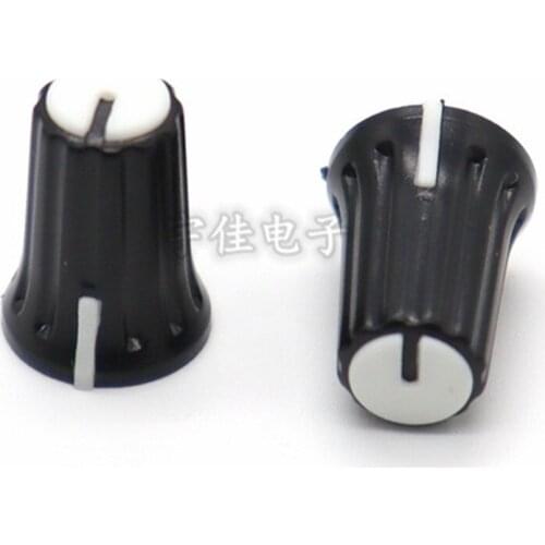 10 Pieces Plastic Half Shaft Knob Diameter 12mm Height 16.5mm Potentiometer Encoder Knob 270 Degree D-Shaped Inner Hole 6mm