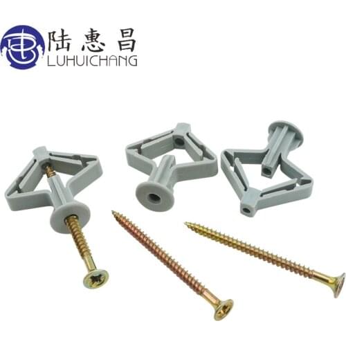 Plastic Expansion Tube Pipe Self Tapping Wall Anchors Drilling Woodworking Plugs Plastic Expansion With Metal Screw kit