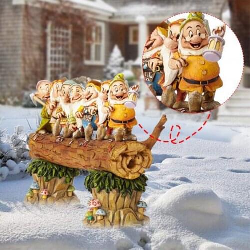 Pre-Sale 15 days Seven dwarf trees gnome decorate the garden decorate the garden For Indoor Outdoor Home Garden Statue dropship