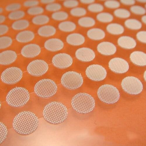 40 pcs Dust ear headphones ear duct network silvered steel mesh filter gum never rust belt