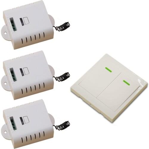 Newest 85V 110V 120V 220V 250V 1CH Radio Controller RF Wireless Relay Remote Control Switch 315/433 MHZ 1Transmitter+3 Receiver