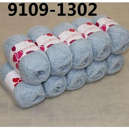 SALE 10 BallsX50g 4ply Mohair Ribbing Wool Hand Yarn Knitting Soft 9109-1302