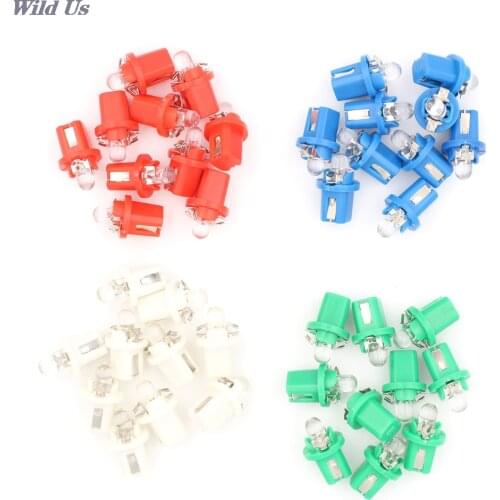 Multi Color T5 B8.5D B8.5 SMD LED Car Light Automobiles Light-emitting Diode Instrument Dashboard Light Bulbs DC 12V 10Pcs/lot