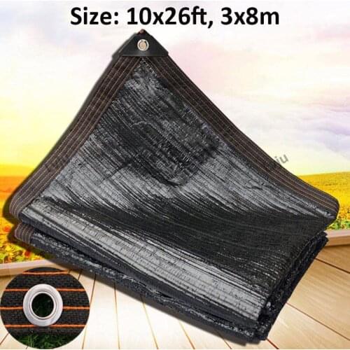 Lvju 10x26ft 3x8m Garden Shade Net 95% Shading Rate Vegetables Black Shade Netting