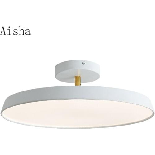 Nordic Macaron Ceiling Lamp Living Room Bedroom Home Decoration Aluminum Ultra-thin Lighting Fixture Led Lights for Bedroom