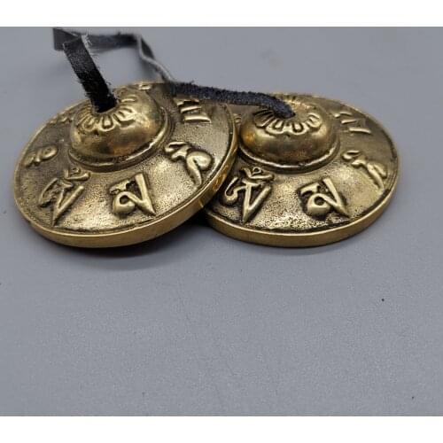 Pure copper Tantric faling of Tibetan Buddhism，Om mani padme hum Faling