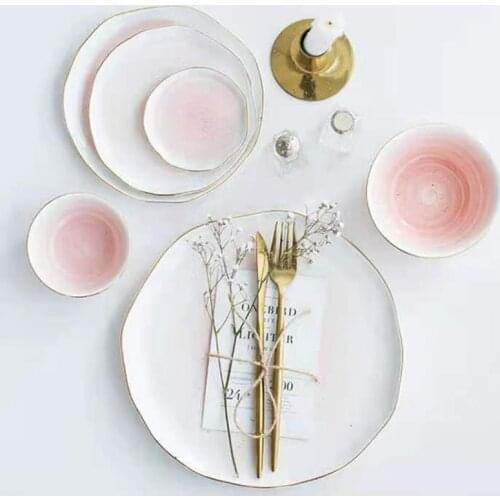 Food Plates Creative Nordic Louça Assiette Ceramic Fruitschaal Breakfast Tableware Сервировочные Тарелки Porcelain Dishes
