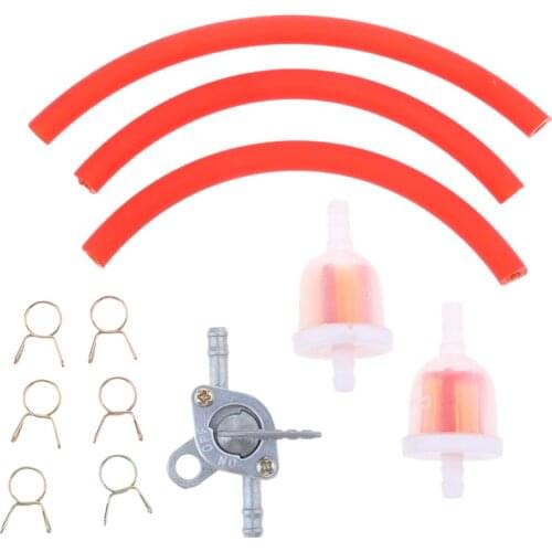 Fuel Hose Filter Pipe Petcock Tank Switch For ATV QURDS DIRT PIT BIKE Fits All Mini Motos Metal + Rubber