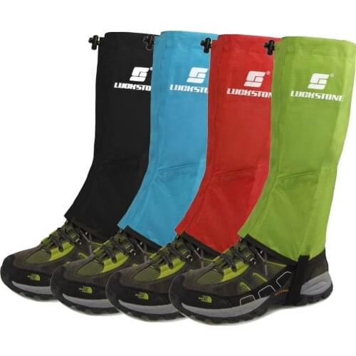 Waterproof Breathable 1 Pair Black Waterproof Hiking Climbing Legging Gaiters Leg Covers Small Size Prevent Snow Sand Mosquitoe