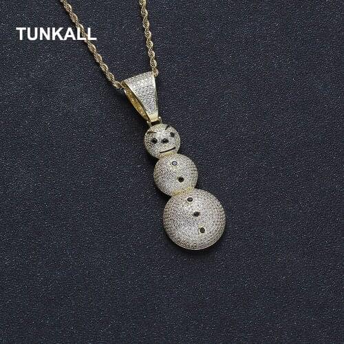 Bling Bling Men Brass CZ jewelry Man Pendant Iced Out Cubic Zircon Necklace Hip Hop gift Jewelry CN241