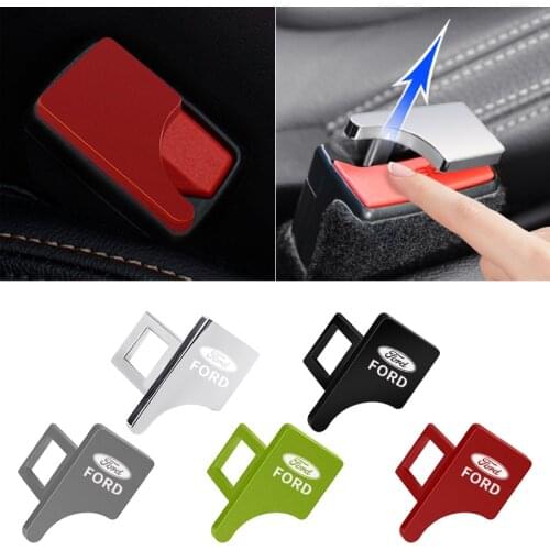 1pcs Car Safety Belt Buckle Clip Car Seat Belt Stopper Plug Accessories for Ford focus Fiesta EcoSport ESCORT ranger fusion
