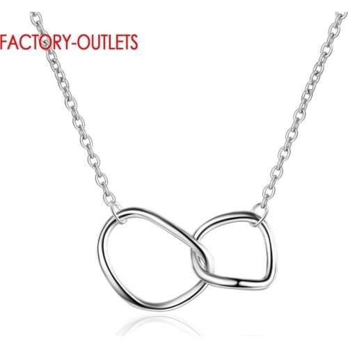 Factory Outlet Real 925 Sterling Silver Pendant Necklaces For Women Simple Geometric Elements Girls Wedding Statement Jewelry