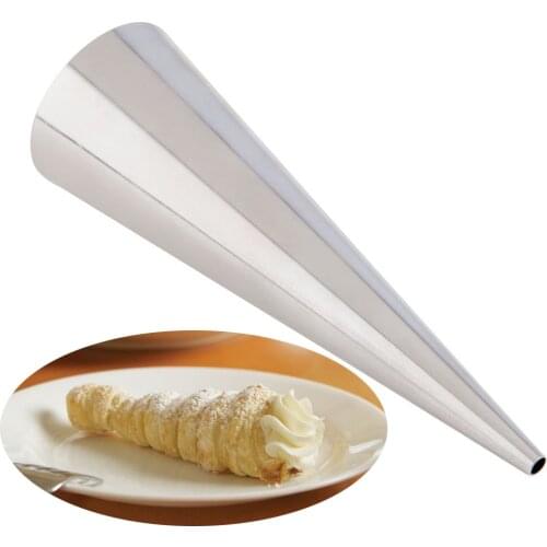 1pcs Stainless Steel Cream Horn Cases Forms Pastry Dessert Baking Cream Horn Molds Bakeware Tools Cake Tools