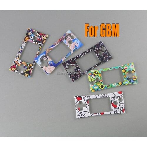 10pcs New patterns For GameBoy Micro Cover Fashion style Front faceplate cover for GBM System Front shell case housing