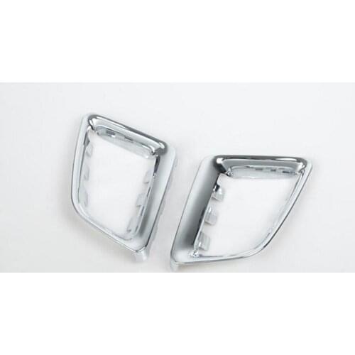 For 2014-2016 Citroen Elysee ABS plating Front Grille Around Trim Racing Grills Trim car styling 2PCS