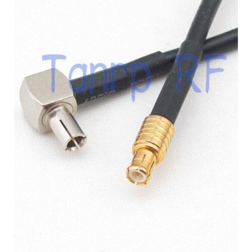 50CM Pigtail coaxial jumper cable RG174 extension cord 20in TS9 male right angle to MCX male plug RF connector adapter