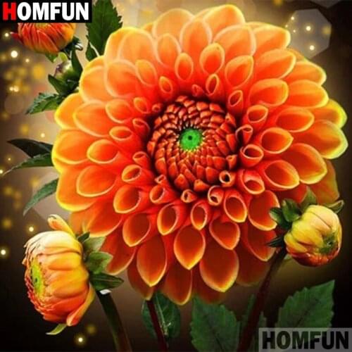 HOMFUN Diamond Painting Full Square/Round Diamond "Flower scenerl" Pattern Embroidery Cross Stitch 5D Rhinestone Painting AA3024