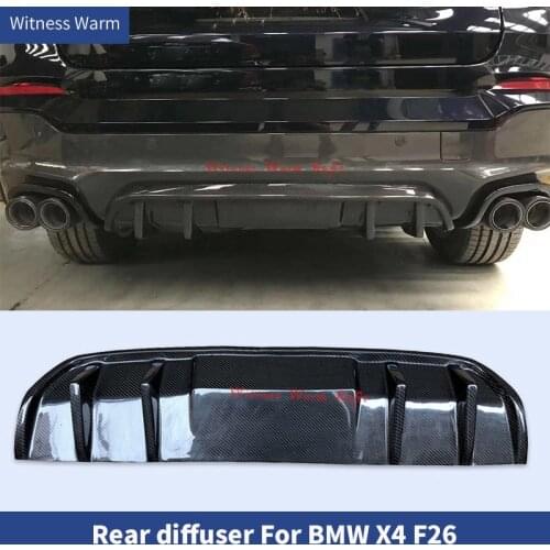 For BMW X4 F26 Carbon Fiber Rear Bumper Diffuser Bumper Lip spoiler Protector Car Styling 2014-UP