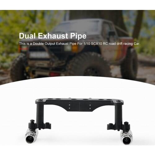 Double Exhaust Vent Pipe For 1/10 RC Crawler Car TRX4 RC4WD D90 D110 Axial Scx10 90046 CC01 JIMNY TF2 VS4