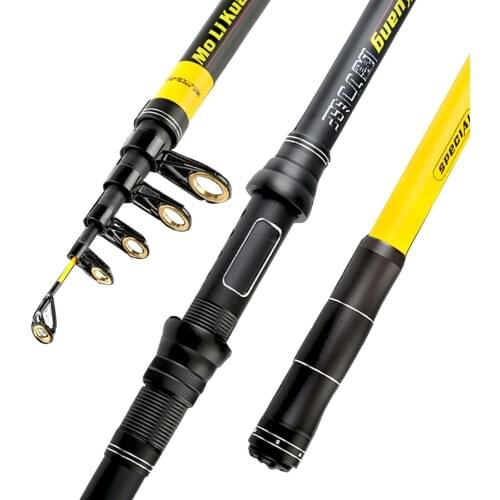 New Telescopic Josby Frp Feeder Portable Sea Pole Surf Telescopic Fishing Rod 2.1m 2.4m 2.7m 3.0m 3.6m