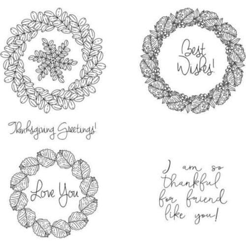 Leaf ring stamp Clear Stamp for Scrapbooking Transparent Silicone Rubber DIY Photo Album Decor Z88