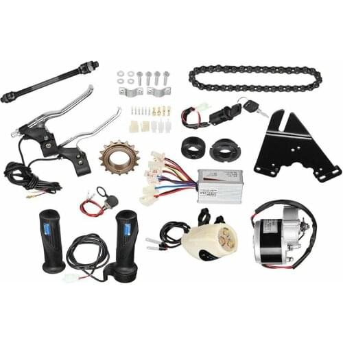 Electric Bike Conversion Kit 24V 250W Modification Refit Motor Controller Hub for 22-28'' Single Speed Flywheel Bikes