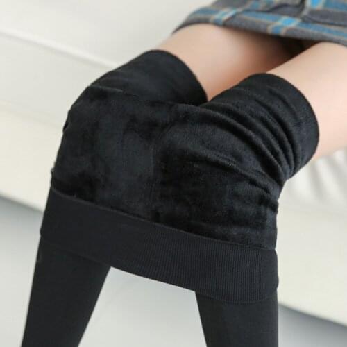 Winter Leggings Women High Waist Thick Velvet Keep Warm Legings All-Match Solid Sexy Leging Push Up High Elastic Jeggings Female