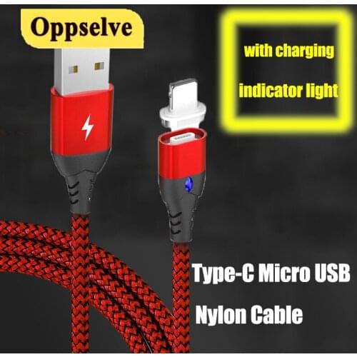2m Magnet Type C Micro USB Cable Fast Charger Cord For iPhone USB Cord Wire USB Type-C Cord Magnet Phone Charger Adapter Wire