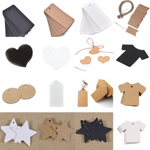 50pcs 6*6cm Multi-use Star Kraft Paper Wedding Label Party Gift Card Price Luggage Tags Christmas Decoration Christmas Ornaments