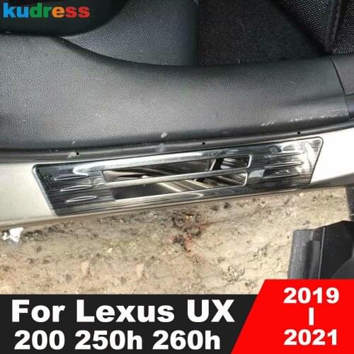 For Lexus UX 200 250h 260h 2019 2020 2021 Stainless Steel Door Sill Cover Trim Protector Guard Scuff Plate Sticker Car Styling