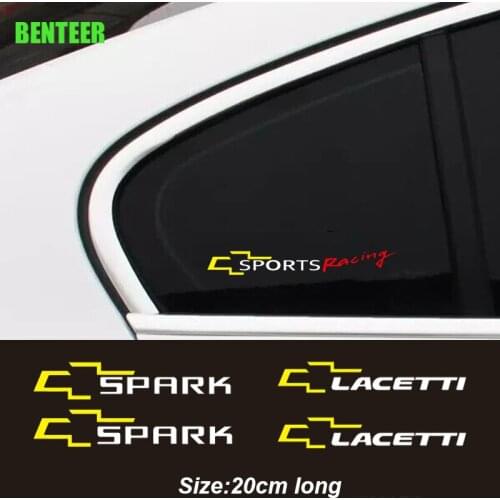 2pcs KK car windows sticker For Chevrolet Cruze Captiva Lacetti Aveo Orlando Epica Camaro Spark