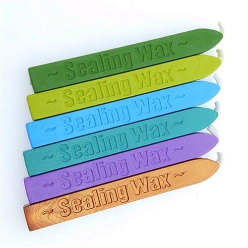 New 6 colors quality DIY Sealing Strips Seal Dedicated Beeswax Stick Branding Paint Stamp Seal Wax Sigillo Handmade With core