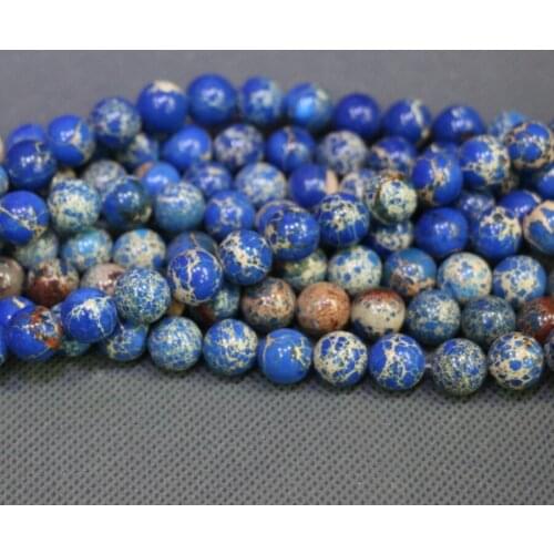 Blue Imperial Emperor Stone Necklace Point Pendant, Slice Loose Beads Drilled Slab Women Fashion Accessories Jewelry Making
