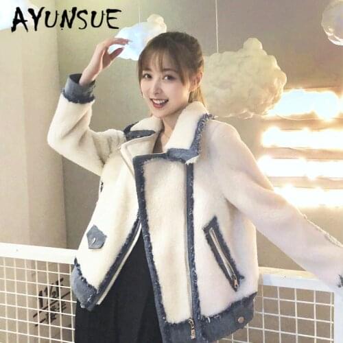 Real Fur Coat 100% Wool Jacket Women Clothes 2020 Sheep Shearing Autumn Winter Coat Women Short Korean Fashion Fur Tops YY2203