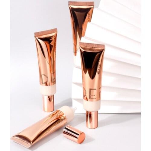 Luxurious Rose Gold Makeup Primer Cream Finish Breathable Lightweight Foundation Base