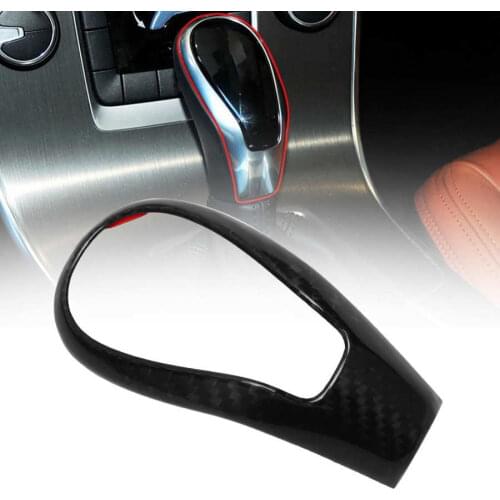 Gear Shift Knob Trim Sticker Replacement for XC60 S60 V60 V40 S80 2013 2014 2015 2016 2017 2018 2019 Carbon Fiber