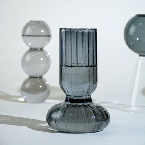 Glass Vase for Table Decoration Decorative Water Hydroponics Table Ornaments Flowers Arrangement Glass Candle Holder