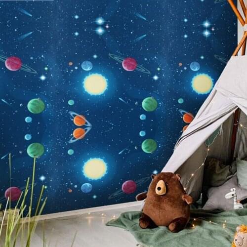 Pvc Vinly Waterproof Peel and Stick Self-Adhesive Wallpaper Cartoon Boys and Girls Room for Wall Decorations Living Room