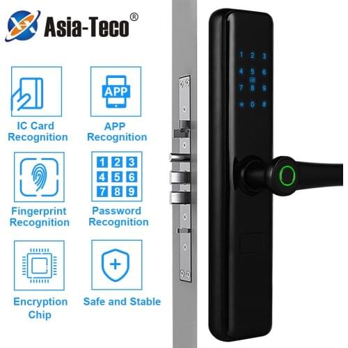 TTlock APP Biometric Fingerprint Lock Bluetooth Wifi Fingerprint Smart Electronic Lock Touch Digital Code Intelligent Door Lock
