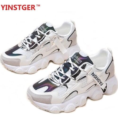 YINSTGER Womens Shoes 2020 Casual Summer Summer Sport Sneakers Sport Sneakers lady Fashion style breathable running shoes