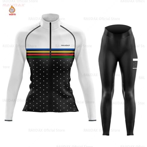 Women Winter Fleece Cycling Clothing Cycling Jersey 2021 MTB Cycling Bib Pants Set Roupas Femininas Com Frete Gratis Triathlon