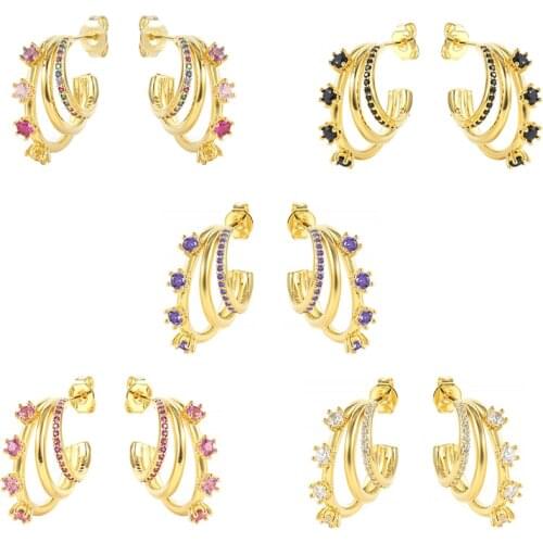 BOAKO Earrings 2021 Trend 925 Sterling Silver Stud Earrings For Women Piercing Pendientes Mujer Boucle DOreille Kolczyki Bijoux