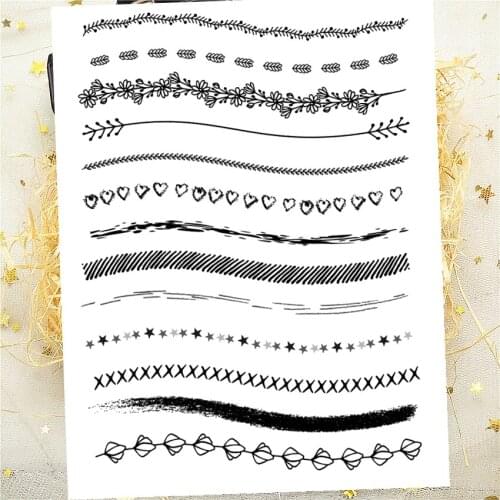 14x18CM Leaf ribbon Transparent Silicon Seal Clear Stamps Roller Stamps DIY Scrapbook Album Card NEW YEAR Easter