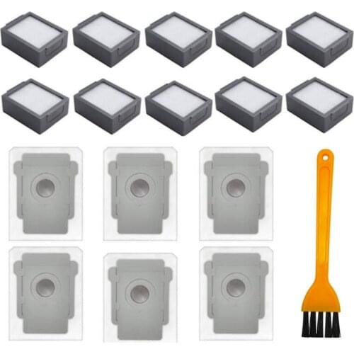 16 Pack Replacement Parts For Roomba I&E Series I7 I7+ I8 I3 I6+/Plus E5 E6 Vacuum Cleaner,HEPA Filters Dust Bags