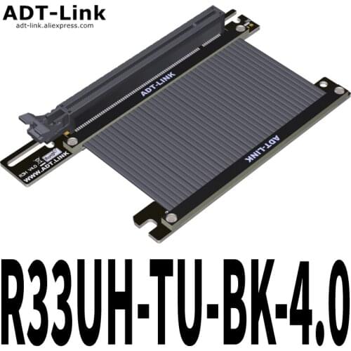 ADT-LINK Shielded Vertical Mount Gaming PCI Express Gen4 Reverse Connectors Compatible [RTX3090 RX6900XT X570 B550 Z590 Tested]