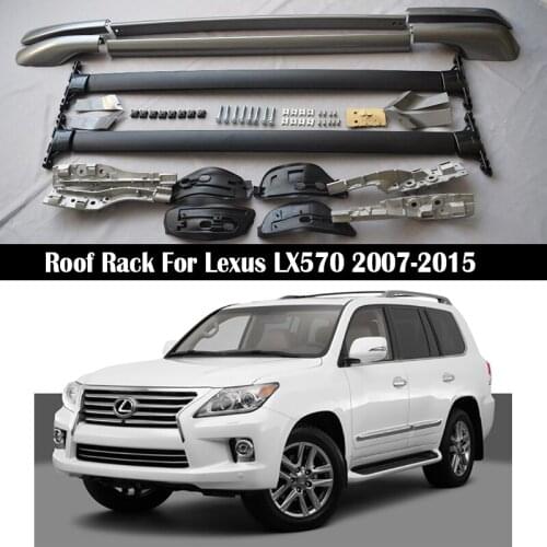 Aluminum Alloy Roof Rack For Lexus LX570 2007-2015 Rails Bar Luggage Carrier Bars top Cross bar Rack Rail Boxes