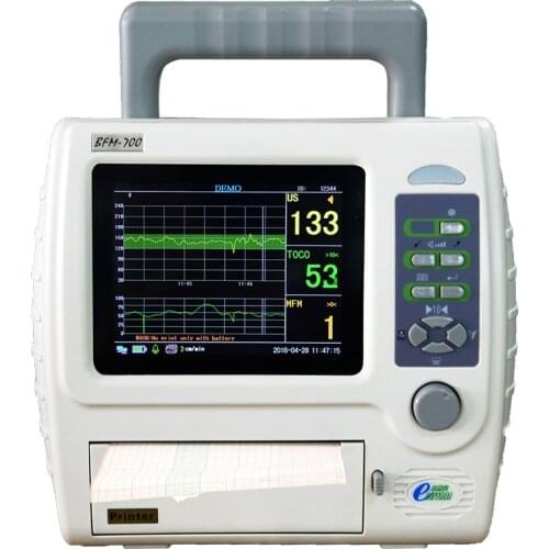 Free shipping single fetal maternal monitor BFM-700 with 5.7'' color LCD CTG machine fetal monitor