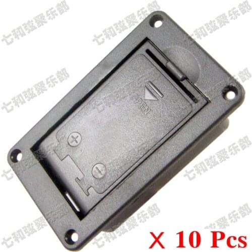10 Pcs Black 9V Battery Boxs/Holder/Case/Compartment Cover for Active Guitar & Bass Pickup